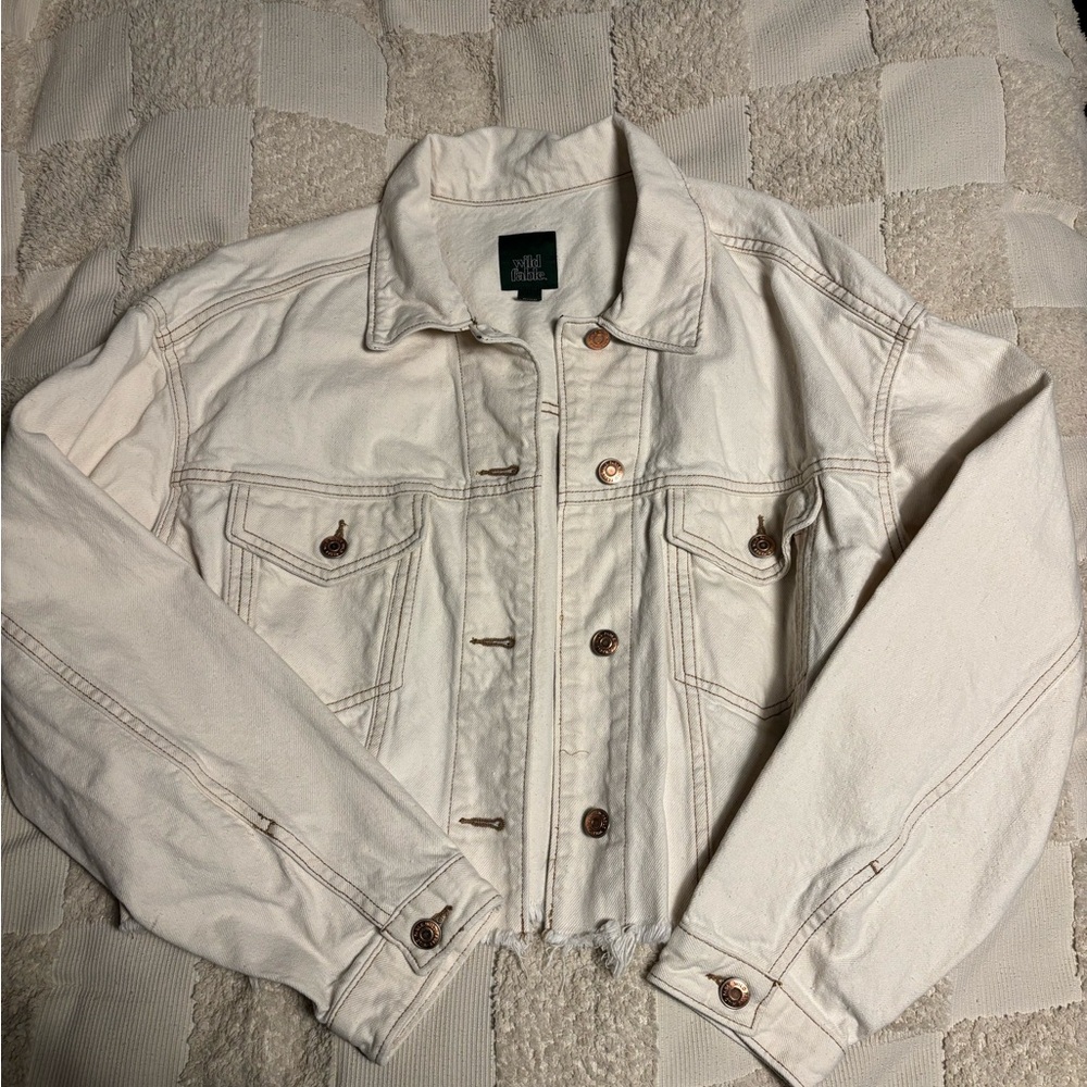 Wild Fable Off-White Denim Jacket